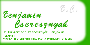 benjamin cseresznyak business card